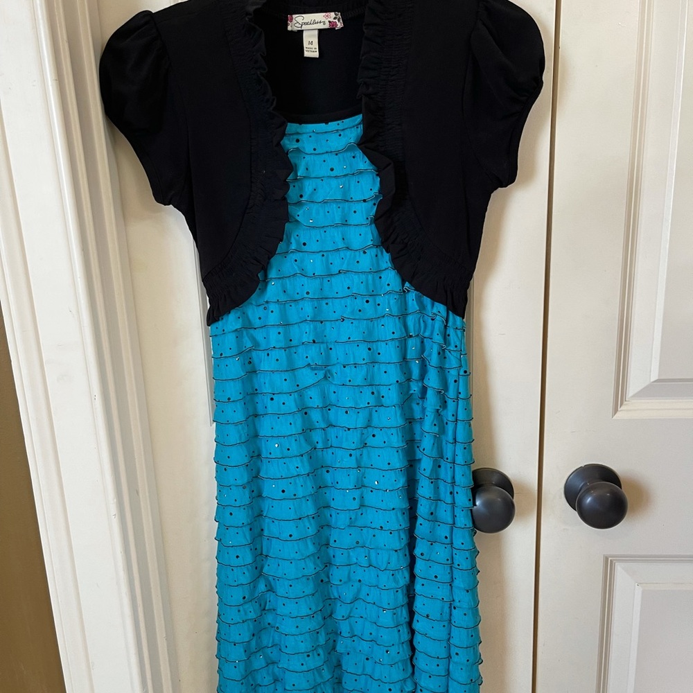 Turquoise & black